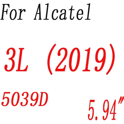 Экран протектор для Alcatel Работает с любым оператором, 1 1E(U3) 1X 1C 1S 3 3L 5 5024D 5033D 5034D закаленное Стекло пленка защитная крышка - Цвет: Alcatel 3L (2019)