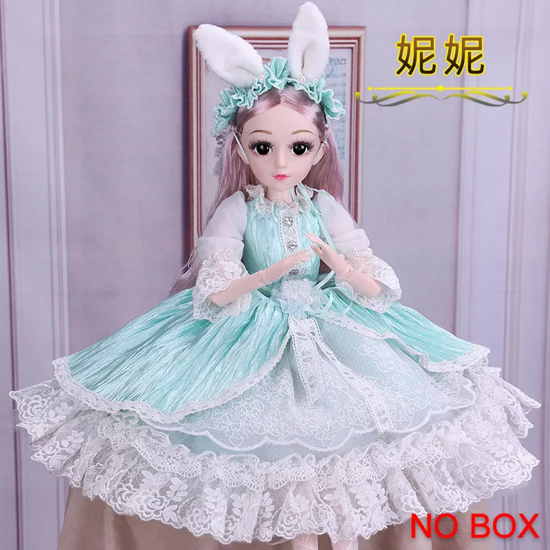 60 см большая Супер девочка кукла игрушка костюм пластик мода Simul Смарт Diy принцесса кукла с шарнирным манекеном модель для девочек игрушка подарок на день рождения - Цвет: NINI Doll(No Box)