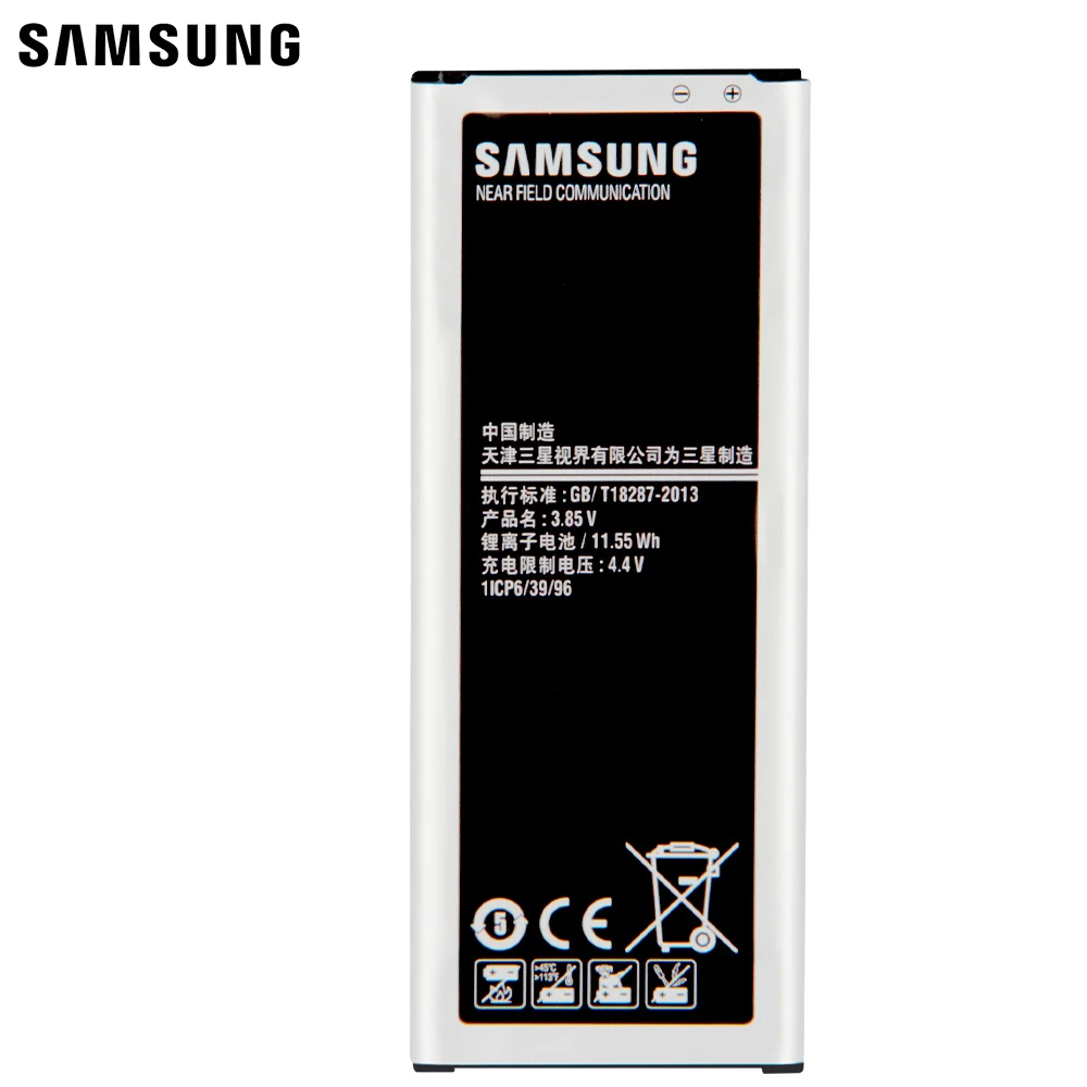 Оригинальная запасная аккумуляторная батарея для Samsung GALAXY NOTE4 N9100 N9106W NOTE 4 N9108V N9109V