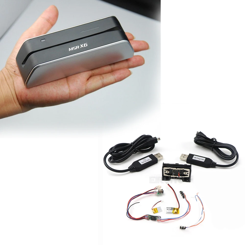 

MSR009 + MSRX6 Card Reader Writer with 3mm 1 Track 2 Track 3 Track Head