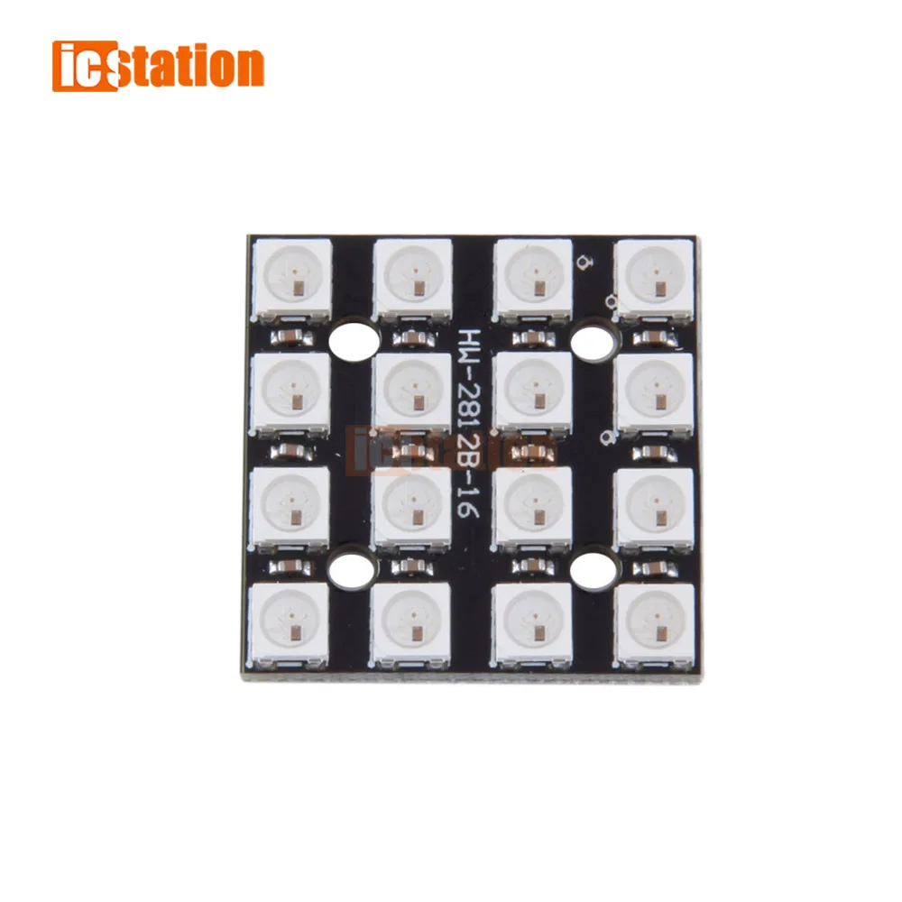 

WS2812B 4*4 16-Bit Full Color 5050 RGB LED Lamp Panel Light For Arduino with integrated drivers Wholesale