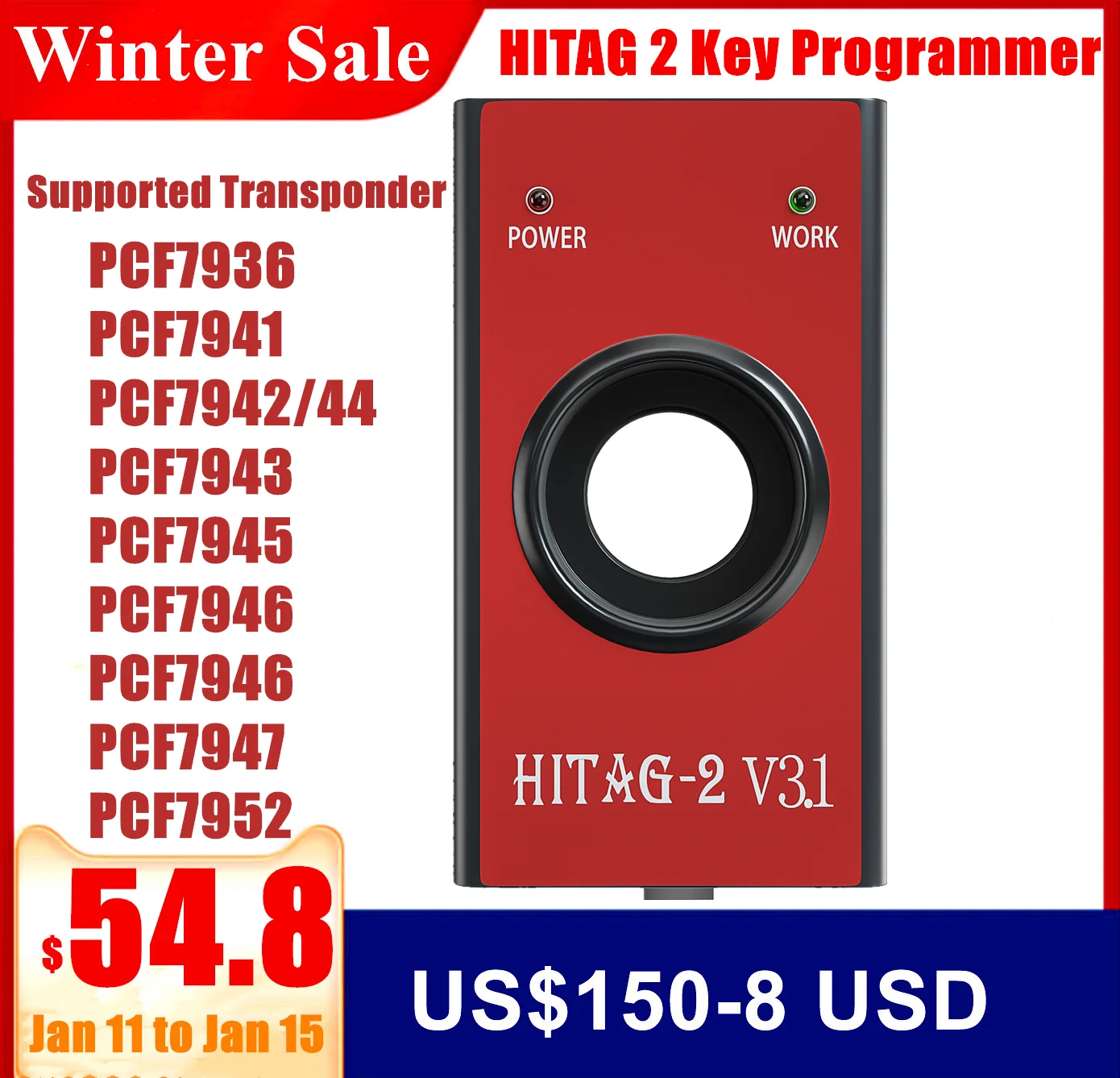 HITAG 2 ключевой программист HiTag2 V3.1 VIN Pin код ключ считывания Immo дистанционного