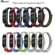 Нейлоновый ремешок BOORUI mi band 4, спортивный нейлоновый ремешок mi band 3, умные аксессуары, Сменный ремешок для xiaomi mi band 3/4