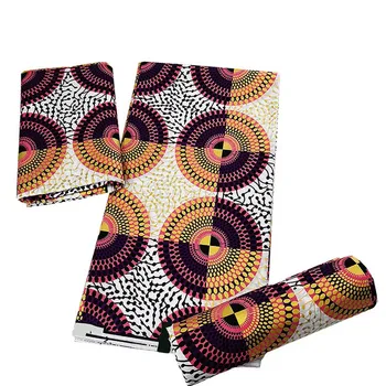 

100% Cotton African Wax printed Fabric Real Ankara Wax Tissu High Quality Sewing Material For Woman Dress 6yards