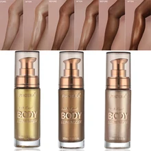 3 Color Body Shimmer Highlighter Luminizer Foundation Brighten Cream for Face and Leg Natural Radiance Long Lasting Fluorescence