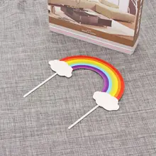 Домашний торт с днем рождения Радужный торт Топпер свеча карта торт DIY День рождения Свадебные товары для украшения торта