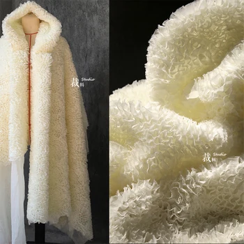 

venetian texture beige 3d pleated creative composite silhouette clothing designer fabric for patchwork telas patchwork algodon