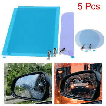 

X Autohaux 5pcs Car Anti Rain Film Protective Sticker for Rearview Mirror and Side Window Anti Rain Clear Side Mirror Film