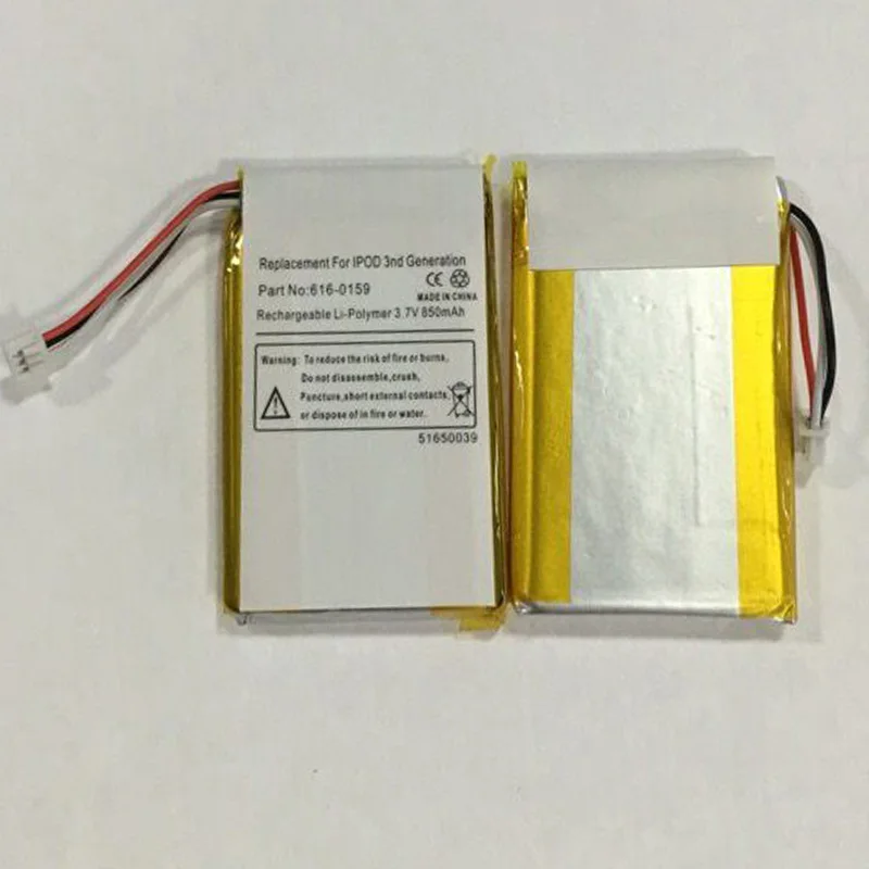 850 мАч 616-0159 аккумулятор для Apple iPod 3 3g Gen 3-го поколения A1040 аккумулятор+ USB кабель+ набор инструментов