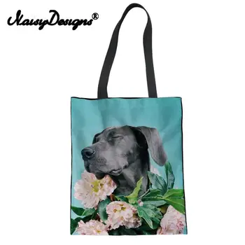 

Women's Canvas Tote Wire Fox Terriers Dog Coffee Pattern Foldable Shopping Bags Ladies Large Capacity Shopper Bag Bolsa