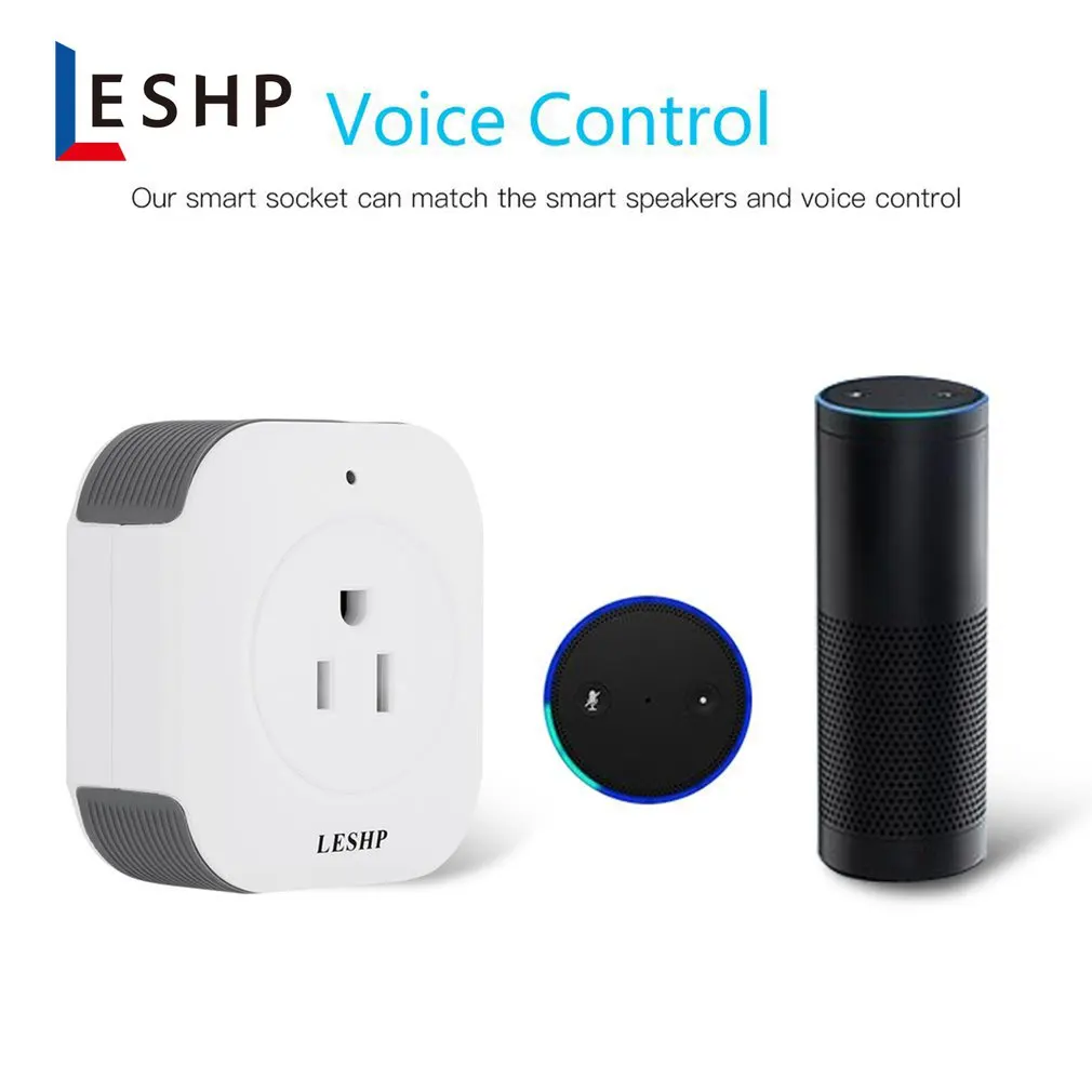 LESHP 2 шт./компл. Однопортовый беспроводной мини-разъем умная розетка с USB выходом Wifi умная розетка 100-240 В США вилка прочная