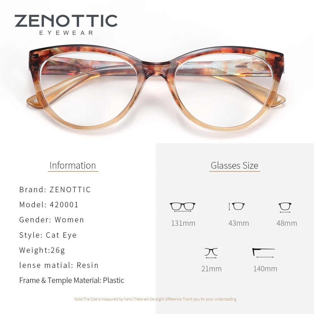 ZENOTTIC очки для чтения «кошачий глаз» Женские винтажные прозрачные очки для глаз дальнозоркость 4 в 1 посылка очки для чтения Новинка 420001