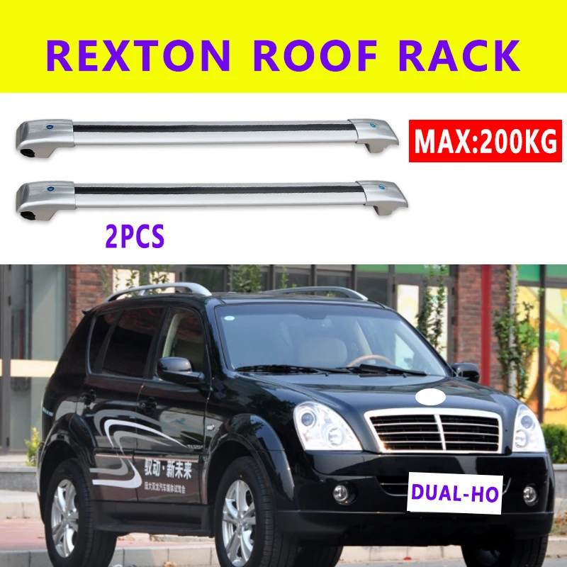 

2Pcs Roof bars For SSANGYONG Rexton 2006-2011 suv Aluminum Alloy Side Bars Cross Rails Roof Rack Luggage
