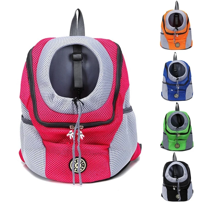 Mochila De viaje portátil para mascotas, bolsa de transporte para perro para exterior, mochila frontal de malla