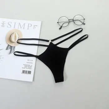

Fashion sexy simple women's underwear Lace hollowed-out see-through Thongs Soft elastic seductive underwear Slips et calethons