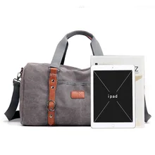 Чемодан холщовые Сумки, Сумки из натуральной кожи поездка с ночевкой мешок большой тканевые органайзеры выходные вещевой мешок, сумка на плечо, сумка через плечо, Портативный Сумки из натуральной кожи