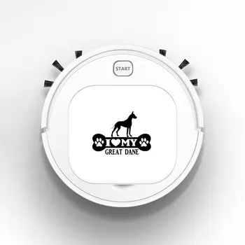

Auto USB Sweeping 1800Pa Multifunction Smart Robot Vacuum Cleaner Dry Wet Floor Cleaner I Love My Great Dane Bone Dog Puppy