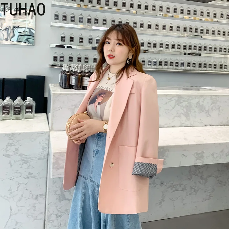 TUHAO 4XL 3XL большой размер деловая куртка для женщин рабочая одежда Офисная Леди