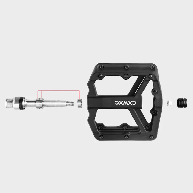 CXWXC 1 Pair Bicycle Pedals Road Mountain Bike Large Pedaling Area 10.2*1.7cm Nylon+ Steel uniform force Pedals