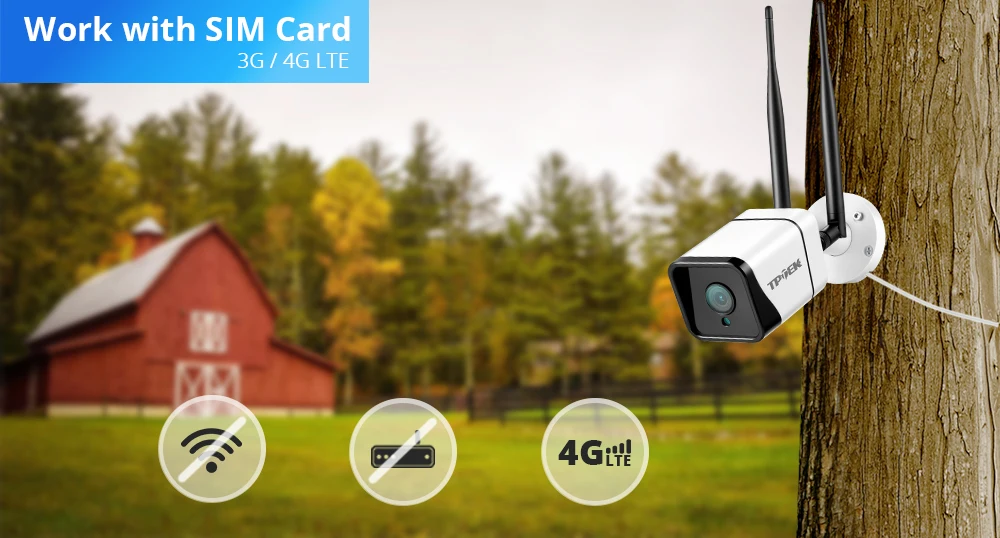 Outdoor 4g security camera 5mp 1080p 3. 6mm tptek camhi app emailing photos € 108,51