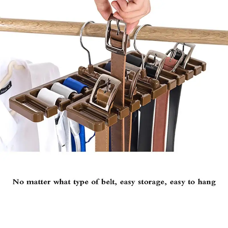 360 Degrees Rotate Belt Storage Rack Hanging Tie Shelf Closet Shelves Organizer Multifunctional Wardrobe Space Saver Scarf Rack
