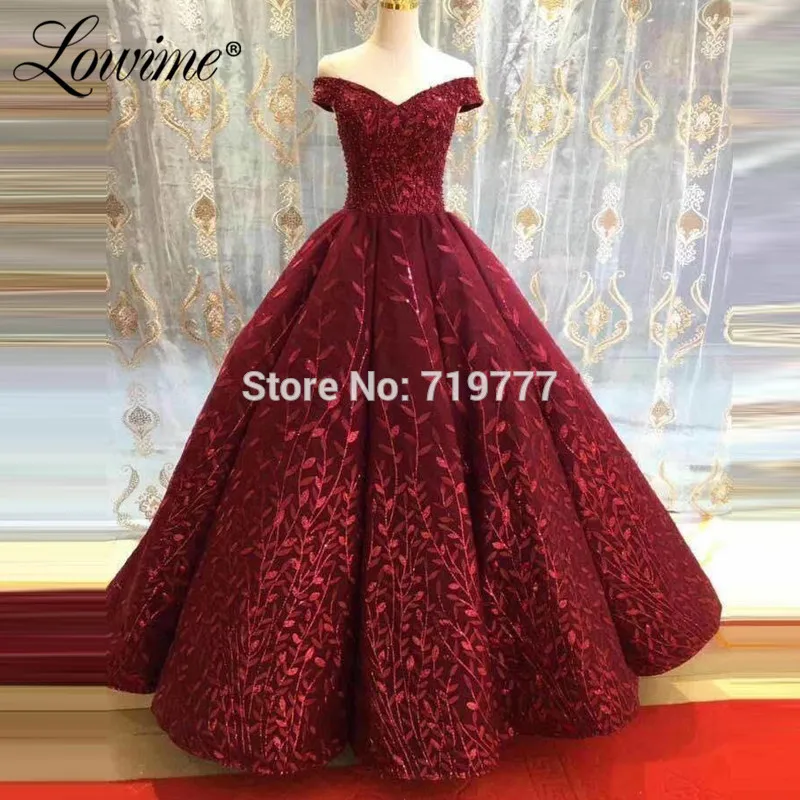 Выпускные платья Burgundy с открытыми плечами вечерние платья Robe De Soiree длинное арабское вечернее платье
