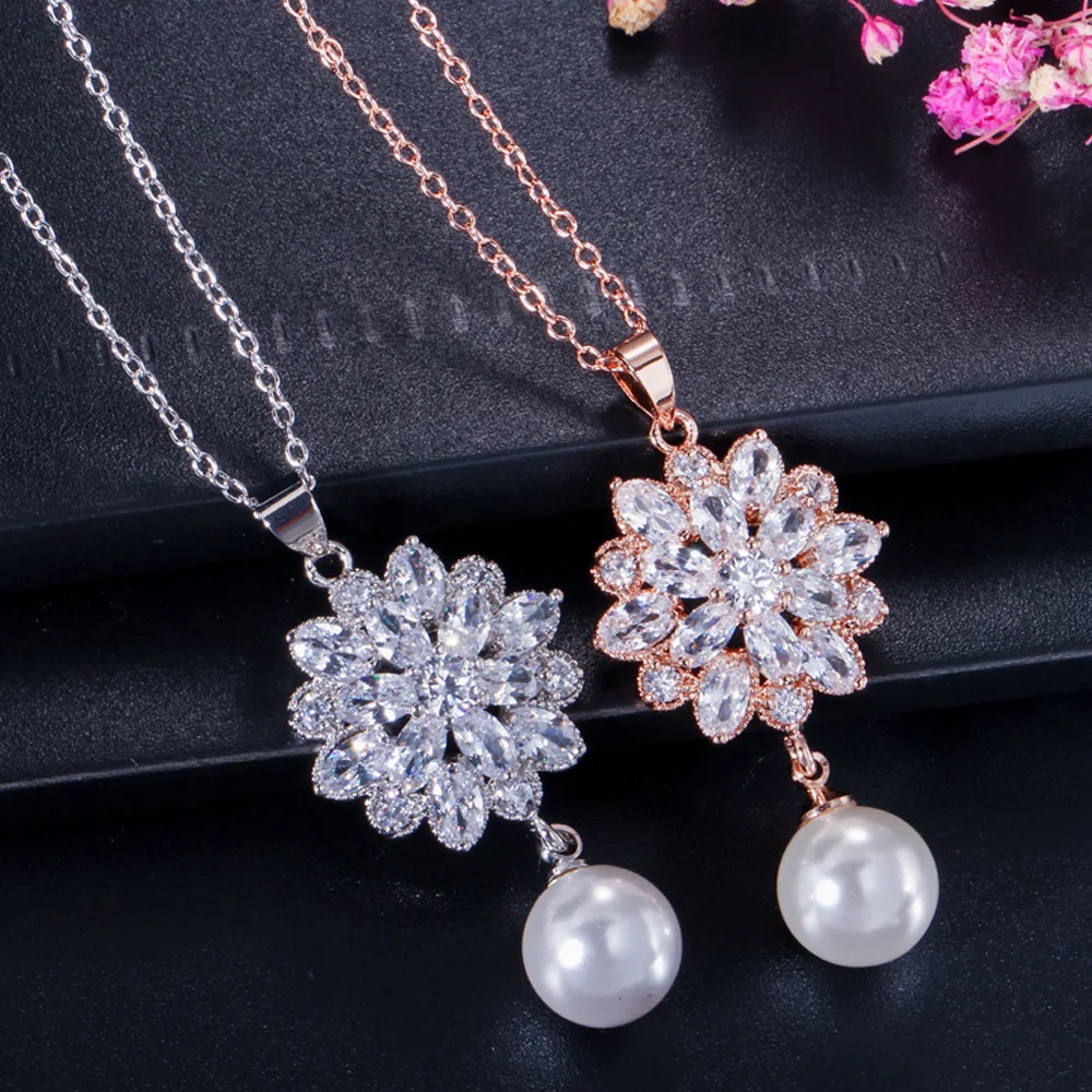 Комплект из колье и серёг с искусственным жемчугом|earrings set for women|necklace earring setset women |