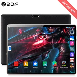 Tablette Pc 3G de 10.1 pouces, avec processeur Quad Core, fonction appel téléphonique, Android 9.0, Google Play, WiFi, Bluetooth, 1280x800, double carte SIM, 2 go + 32 go, nouveauté 