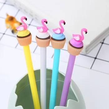 

4pc Cute Ice Cream Swan Gel Pen Creative Promotional Korea Stationery Gel Pen Office Accessories Black Ink Pen School Supplies