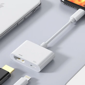 

Lightning to Digital AV Adapter For iPhone to HDMI Adapter For TV 1080P Screen Mirroring Adapter For Apple iPhone to Projector