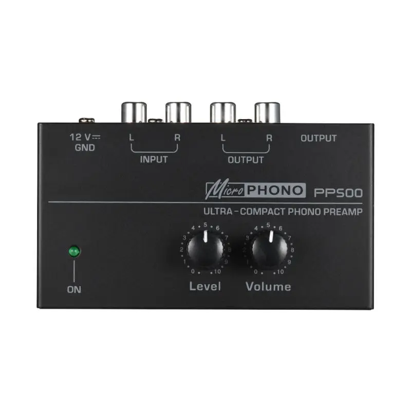 PP500 Phono предусилитель с регулятором громкости уровня RCA 1/" TRS EU Plug