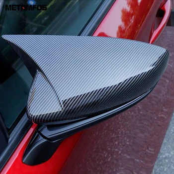 

For Mazda CX-30 CX30 2020 2021 Rearview Side Wing Door Mirror Cover Trim Protection Cap Carbon Fiber Accessories Car Styling