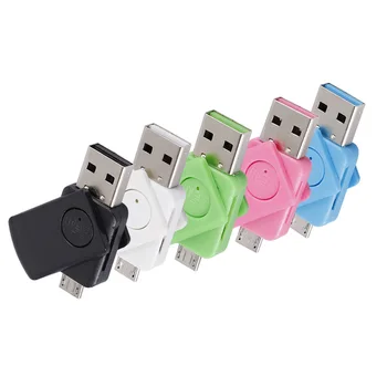 

Rotating Micro Mobile Phone Computer Dual Purpose TF Card Reader Mini USB Turn V8 Android Card Reader