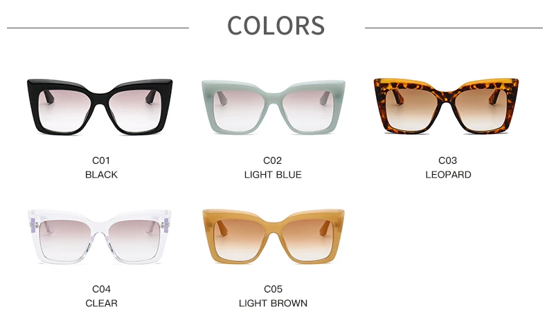 big frame sunglasses D&T 2021 New Fashion Cay Eye Sunglasses Women Men Gradients Lens Frame Leopard Luxury Vintage Goggle Brand Designer Sun Glasses oversized square sunglasses