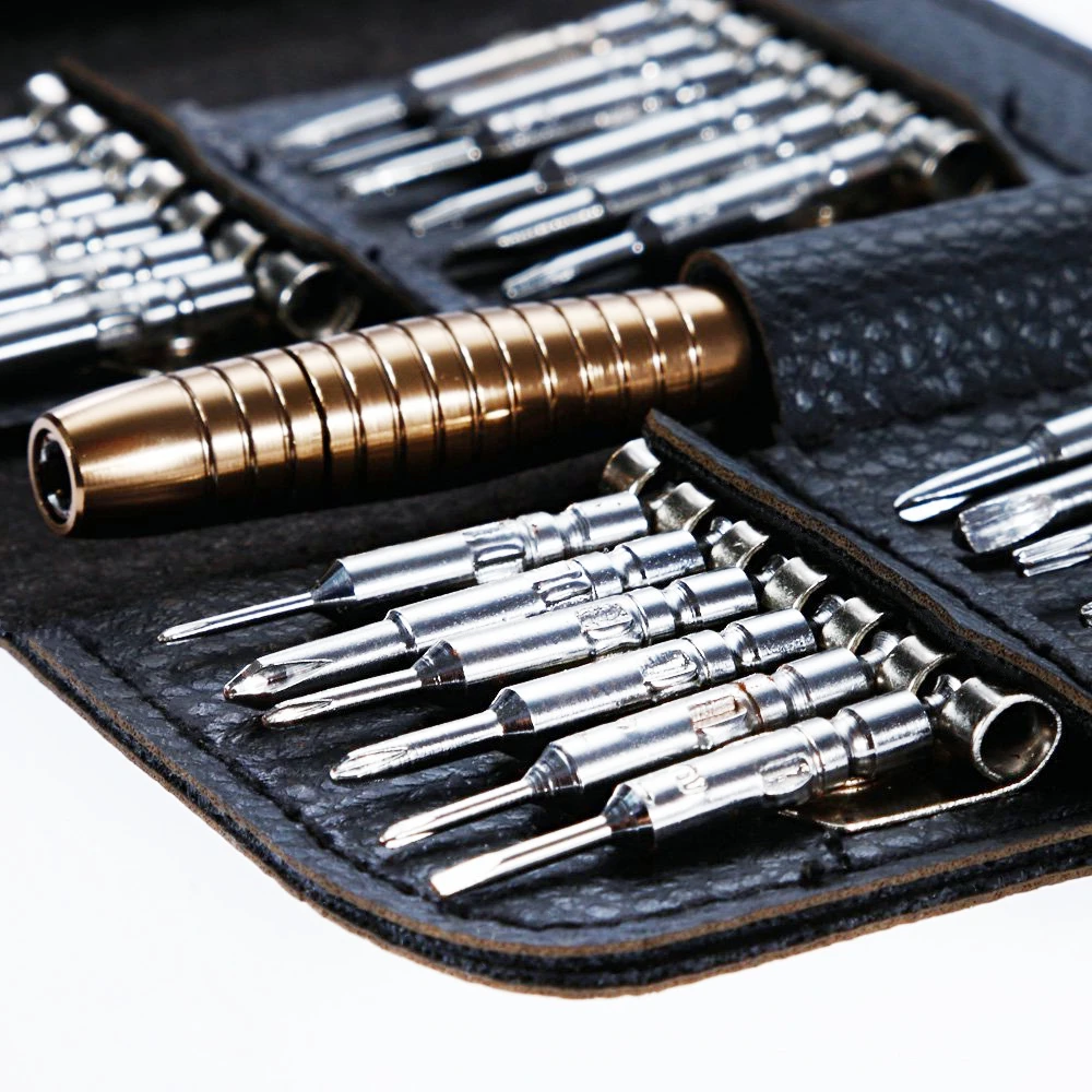 Кожаный чехол 25 в 1 Torx отвертка набор инструмент для ремонта мобильных телефонов Набор Мультитул ручные инструменты для Iphone часы планшет ПК Новинка