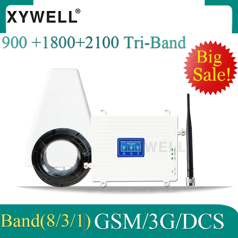 Трехдиапазонный усилитель сигнала сотовой связи Xywell 900/1800/2100 МГц 2g/3g/4g | Мобильные