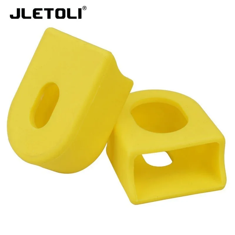 Yellow JLETOLI велосипедный кривошипный защитный рукав, защита Шатунов, горный велосипед, шестерня педали, кривошипный резиновый защитный чехол, запчасти для велосипеда - Цвет: Yellow