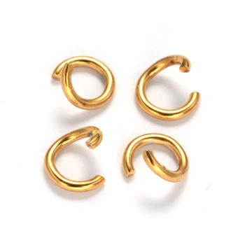 

200pcs Golden Stainless Steel Open Jump Rings O Ring Closed but Unsoldered Split Rings for DIY Jewelry Making 3.5/4/5/6/78/9 mm