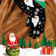 Новые горячие модные женские зимние перчатки с сенсорным экраном рождественские шерстяные вязаные студенческие мобильные игры уличные теплые