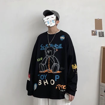 

Spring Ins Sweater Men's Korean Version Clothes Of The Trend Les Handsome T Loose Hip-hop Couple Jacket Net Red Tide Brand