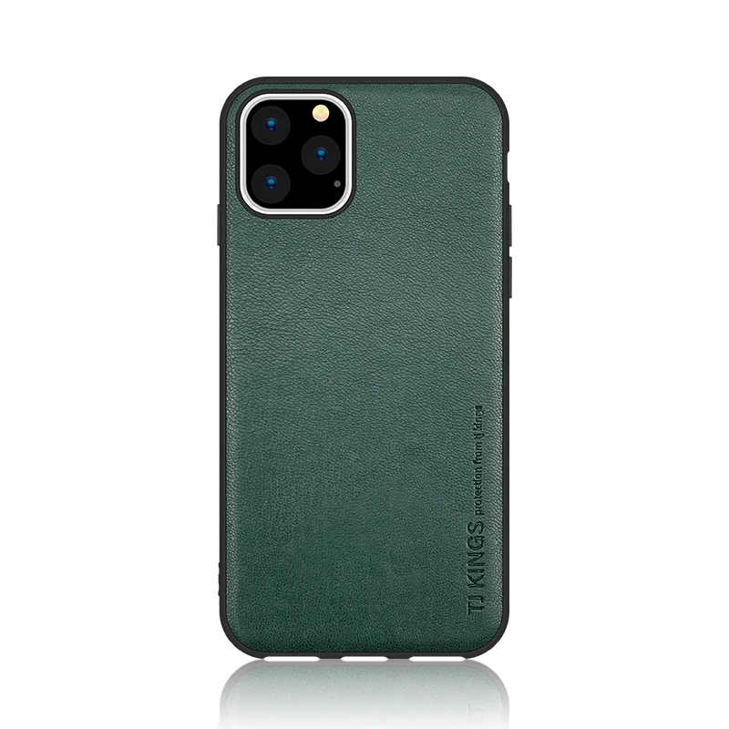 Bonola чехол из овчины для iPhone 11Pro Max/11Pro/высотой 11 см Класс из натуральной кожи чехол для iPhone X/Xr/XsMax/Xs прикрепляющийся к крышка - Цвет: iPhone 11 Green