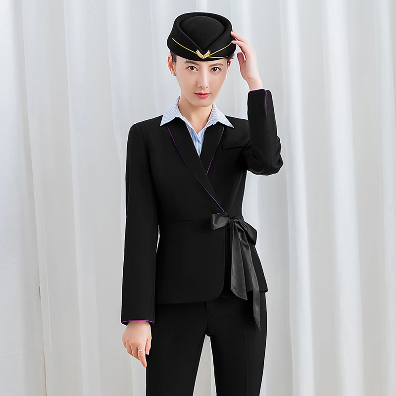 

AIBEILING women's winter Korean style long sleeve slim fit red professional formal suit Plush thickening suit