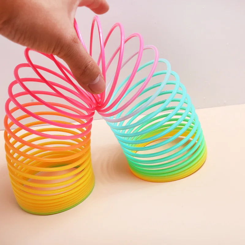 Американская игрушка, Радужное кольцо, большой размер, диаметр 8,7 см, волшебная катушка для детей, Jenga, развивающая игрушка для релаксации