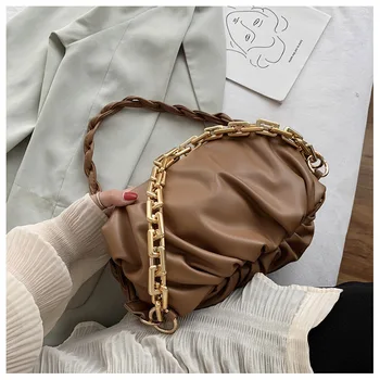 

Pleated Mini Bag Women Chain Shoulder/Crossbody Bag Women Handbags Pu Leather Shoulder Messenger Bagsfor Female