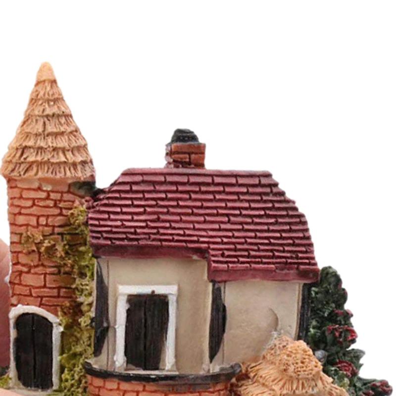 Resin Fairy Garden House Miniature Home Garden Decoration 4 Styles