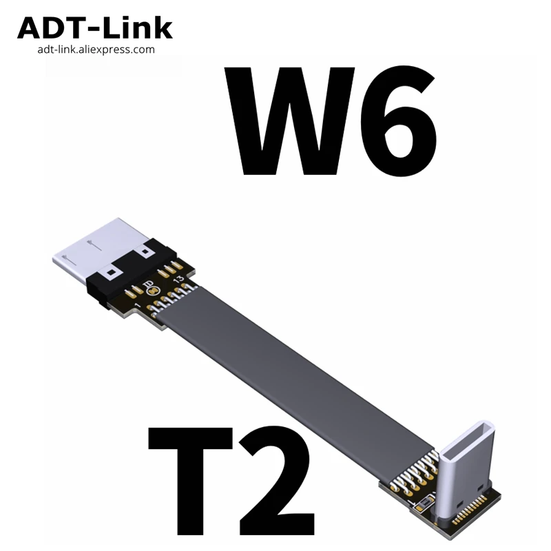 Экран FPV Micro B USB 3 0 к Type-C 90 градусов адаптер 5 см-100 см лента FPC плоский кабель Type C Micro-B