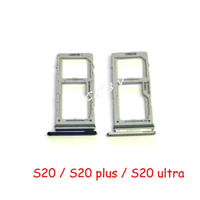 Sim Card Reader Holder Dual & Single Sim Card Tray Holder Slot Adapter For Samsung Galaxy S20 S20 Plus Ultra