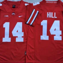Все стилизованные штат Огайо# Buckeyes красный#14 Хилл Джерси