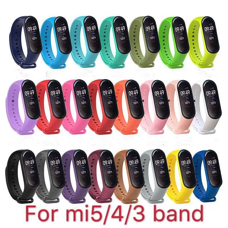 Ремешок силиконовый для Xiaomi Mi Band 5 4 3, спортивный сменный Браслет для xiaomi mi band 3 4 5|Ремешки для часов| | АлиЭкспресс - Топ товаров с Али этой недели