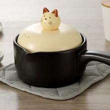 Прекрасный мультфильм лапша молоко горшок керамический детское питание кастрюля Горячая утолщенная еда суп горшок дома общежития LA131